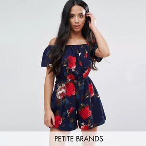 Rose Romper | Navy | Petite Small